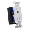 Liberty Monitors LM Decora Receptacle with 4K Streaming Video Camera; Motion-Activation, SD Storage (1080P), Functional Top Outlet, White view 2