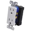 Liberty Monitors LM Decora Receptacle with 4K Streaming Video Camera; Motion-Activation, SD Storage (1080P), Functional Top Outlet, White view 3