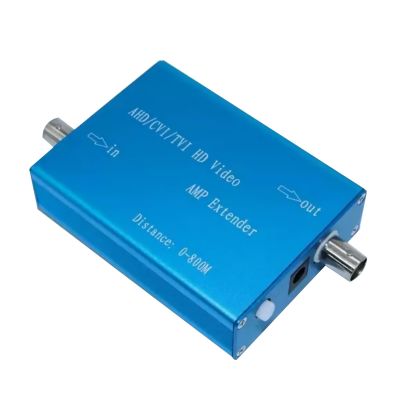 DC12V 1A Analog AHD CVI TVI HD Video AMP Extender with Power Adapter Up to 800M Signal Range for CCTV Camera System