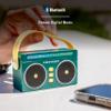 Crosley CR3050A-JU Mini Boombox Retro Portable Bluetooth Speaker with LED Lights, Juniper view 4
