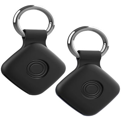 Case for Telylou Air Tags - Superior Silicone Build, Shockproof & Anti - Slip. Fits Widely, Protects Against Scratches. Precise Cutouts Ensure Full Functionality.Black(2 Pack).