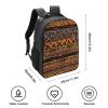 FZMVSQH African Mud Cloth Tribal Black Backpacks for Women 16 Inch Laptop Backpack Casual Daypack Waterproof Travel Rucksack College Bag Lightweight Bookbag for Business Hiking Camping view 2