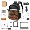 FZMVSQH African Mud Cloth Tribal Black Backpacks for Women 16 Inch Laptop Backpack Casual Daypack Waterproof Travel Rucksack College Bag Lightweight Bookbag for Business Hiking Camping view 4