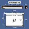 60" 72" 84" Motorized Projector Screen, Indoor Projector Screen with Dual-Side Power Supply for Office Home Theater Movie Video Game(60"(4:3)) view 2