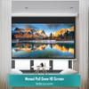 60" Projection Screen Pull Down with Auto-Locking, 4K HD Wall Mounted Projection Screen, Wrinkle-Free for Home Theater Outdoor Indoor(60"(4:3)) view 4
