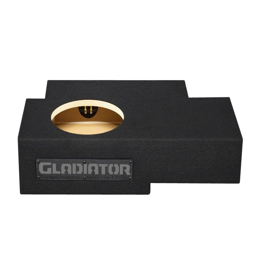 2019-2024 Gladiator Single Sealed Sub Box Subwoofer Enclosure Speaker Box Car Audio Sub Cabinet Subwoofer Drawer Custom (Grey, 10" TW3)