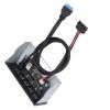 5.25 Inch 19 Pin Front Panel USB Hub, 5xUSB3.2 GEN1 Ports, GL3510 Controller, Multi System Compatibility for WIN7 8 10 2003 OS X view 2