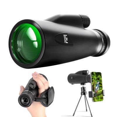 10-30x50 Zoom Monocular Telescope with Smartphone Holder, Hand Starp & Tripod, High Powered FMC & BAK4 Scope, Birthday Gifts for Men Dad Him Husband Teen, Outdoors Hiking Gifts