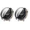 2 Pack Hard Case for Amazfit Balance 2, Hard PC Protective Case Shockproof Anti-Scratch Bumper Cover with Tempered Glass (Black/Black) view 1