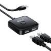 Biaze USB 2.0 Switch 2 in 1 Out & 1 in 2 Out - Bi-Directional USB Sharing Switch for Printer, Keyboard, Mouse, Scanner & Flash Drive - 2-Port KVM Switch Box for Two Computers view 1