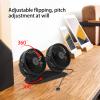 25.8x9.5x16.7CM Car Fan Vehicle Cooling Fan USB Adjustable duals Head USB Car Desk Fans Three Wind Power For Car Truck Van SUV RV Boat Sedan Cruise Home offices view 2