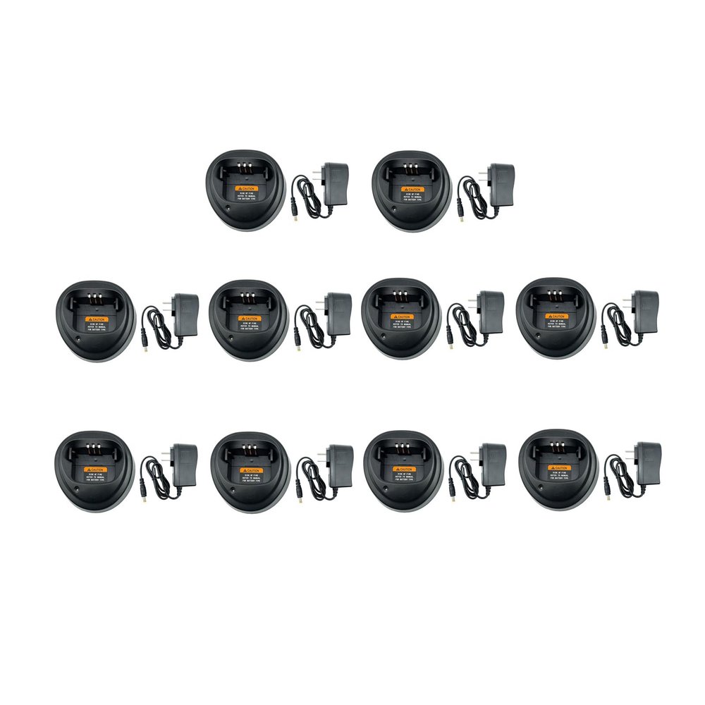 10 Pack WPLN4137BR WPLN4137 Charger for Portable Radio R2 CP200 CP200D PR400 EP450 DEP450 CP040 CP150 CP180 NNTN4497 NNTN4970 NNTN4851 WPLN4138