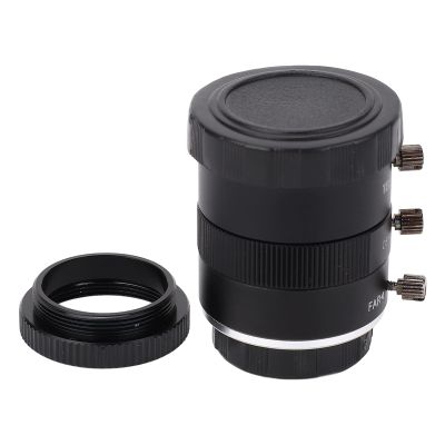 6 12mm Zoom Industrial Lens with C Mount, 3MP Manual Focus, Adjustable Aperture, Aluminium Alloy Casing for High Temperature Resistance and Durability