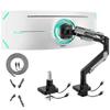 ARES WING Heavy Duty Ultrawide Monitor Arm - Gas Spring Aluminum Monitor Mount with USB for 24"-57" Curved Screens up to 66 lbs with Clamp/Grommet Desk Mount, 75/100/200 Vesa Mount, Black view 1