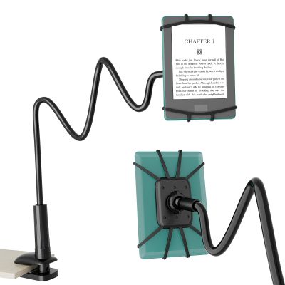 Nusican Gooseneck Kindle Holder for Reading in Bed, 360 Adjustable Cell Phone Stand for Desk, Flexible Lazy Arm Mount Clamp,Kindle Paperwhite Stand Accessories,Compatible with 4-8 Inches Device