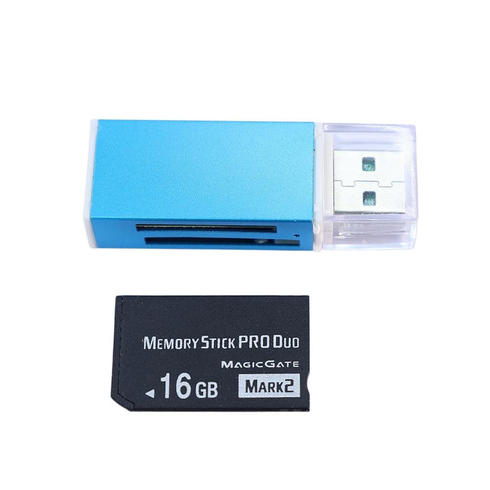 16GB Memory Stick PRO Duo Mark2 High - Capacity, High - Speed Storage 2.0 Memory Card Reader Kit Multi-Card Plug-and-Play Data Transfer