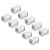 MECCANIXITY 10PCS RJ45 CAT6 8P8C Ethernet Coupler, Ethernet Coupler Female to Female in Line Cat6 Cat5e Cat5 Extender Cable Adapter, Silver view 1