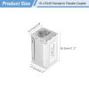 MECCANIXITY 10PCS RJ45 CAT6 8P8C Ethernet Coupler, Ethernet Coupler Female to Female in Line Cat6 Cat5e Cat5 Extender Cable Adapter, Silver view 2