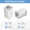MECCANIXITY 10PCS RJ45 CAT6 8P8C Ethernet Coupler, Ethernet Coupler Female to Female in Line Cat6 Cat5e Cat5 Extender Cable Adapter, Silver view 3