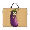 Cartoon Eggplant Print Laptop Carrying Case, Laptop Sleeve Case, Computer Bag, Traveling Computer Cover For 14 Inch view 1