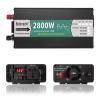 PYPYP Car Inverter, Pure Sine Wave Inverter 12V 24V 48V 60V DC to AC 800W 1600W 2800W Converter Portable Vehicle Frequency Converter for RV, Truck(2800W,24V_120 60HZ) view 2