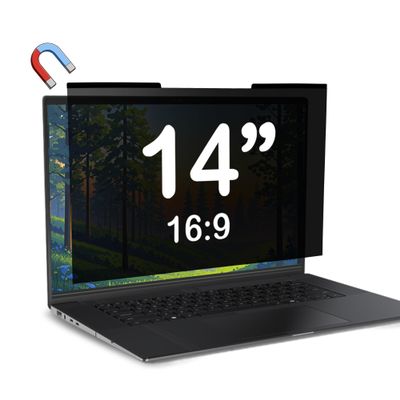 Magnetic Laptop Privacy Screen 14 inch for 16:9 Computer Monitor, Removable Anti-Glare Screen Privacy Shield, Screen Filter and Protector for Laptop (12 3/16"  6 7/8"), Fits (FHD 1920  1080)