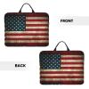 American Flag Print Laptop Carrying Case, Laptop Sleeve Case, Computer Bag, Traveling Computer Cover For 14 Inch view 3