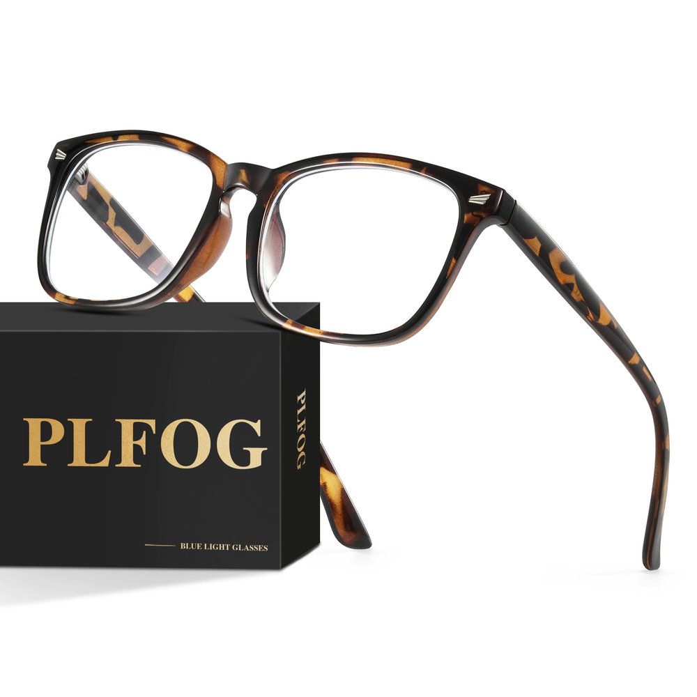 PLFOG Blue Light Glasses For Woman Men - Anti Eyestrain Computer Gaming Eyeglasses Blue Light Blocking Glasses
