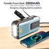 Hand Crank Solar Radio, 2025 New Solar Powered Radio with Hand Crank, 2000mah Emergency Weather Radio Outdoor, Radios Portable Am Fm, USB/Solar/Hand Crank Charging, SOS Alarm Led (Green) view 3