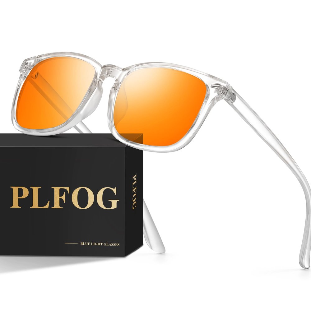 PLFOG Blue Light Glasses For Woman Men - Anti Eyestrain UV Protection Computer Gaming Eyeglasses Blue Light Blocking Glasses