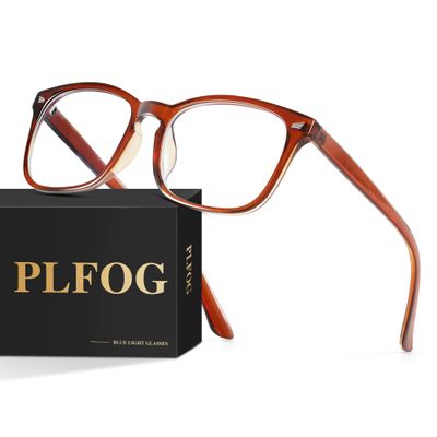 PLFOG Blue Light Glasses For Woman Men - Anti Eyestrain UV Protection Computer Gaming Eyeglasses Blue Light Blocking Glasses
