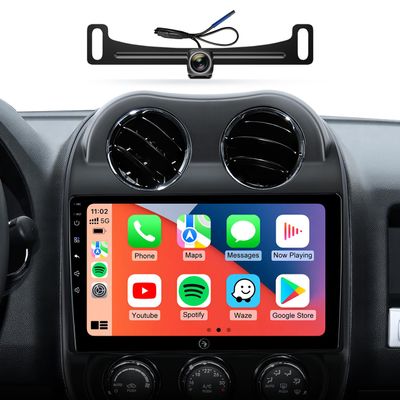 10.2" Android Car Stereo Radio for Jeep Compass Patriot 2010-2016 | Wireless CarPlay Android Auto | 5G WiFi GPS Navigation | AHD Backup Camera | Plug & Play