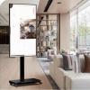 QICBYING Mobile TV Cart On Wheels - Portable Floor TV Stand Holds, for 32-75 Inch LED Flat Screen, Height Adjustable Mobile TV Cart, Horizontal and Vertical Screen Fixed, Up to 80kg(32-55in tv) view 1