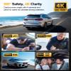KEYROO 360 View 4K 4 Channel Dash Cam Front and Rear Inside Left Right, Built-in GPS, 5.8GHz WiFi, Car Dash Camera for Cars with App Connect, Support Parking Mode, G-Sensor, Free 128GB Card view 2