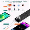 6Ft Extension Cord - Addtam Power Strip Surge Protector with 6 AC Outlets and 4 USB (2 USB-C) Ports, 1875W/15A, Wall Mount, Multi Plug Outlet Extender for Home Office College Dorm Room Essentials view 2