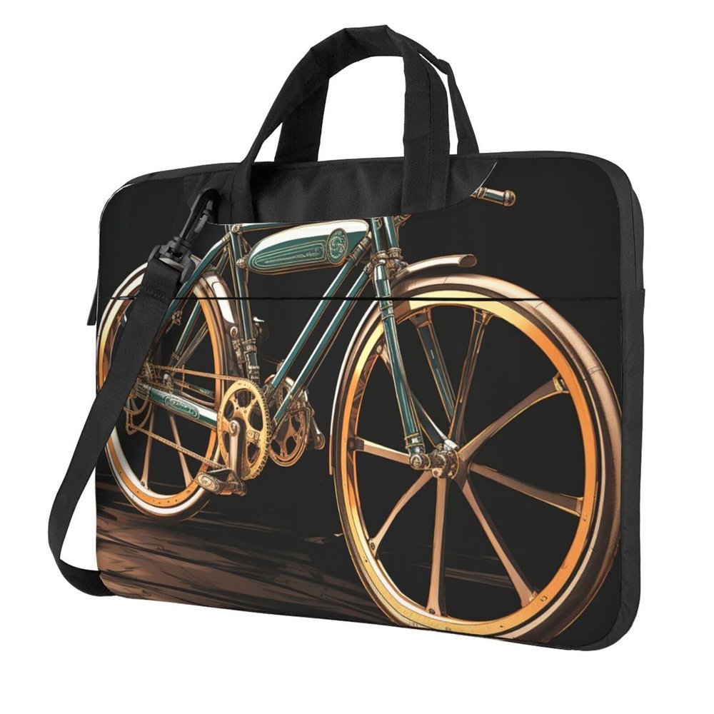 15.6 Inch Laptop Shoulder Bag For Men Women,Waterproof Briefcase Messenger Bag Bike Laptop Sleeve Bag W/Strap Handle