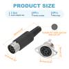 MECCANIXITY 8-Pin DIN Male Plug Connector + Female Adapter Recessed Socket Panel Mount for Digital Audio Devices,TV, DVD Player,6 Pcs view 2