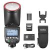 Godox V1Pro-C TTL Li-ion Round Head Camera Flash, 76Ws Power, 100 Full-Power Continuous Shots, 2.4G Wireless (100m Range), High-Speed Sync (1/8000s), Compatible with Canon EOS Cameras view 1
