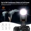 Godox V1Pro-C TTL Li-ion Round Head Camera Flash, 76Ws Power, 100 Full-Power Continuous Shots, 2.4G Wireless (100m Range), High-Speed Sync (1/8000s), Compatible with Canon EOS Cameras view 2