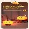 ATSUI Pumpkin Night Light, Halloween LED Squishy Novelty Lamp, Food Grade Silicone, Dimmable, Rechargeable Breastfeeding Nursery Nightlight for Desk Decor, Funny Gifts Stuff for Kids Women Boys Girls view 2