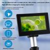 Herwicm Microscope 40X-2500X Magnification, HD Wide Angle Eyepieces, 4-inch High-Pixel Display with LED Fill Light 3, Cell Phone Observable, for Home School Labs (Black) view 4
