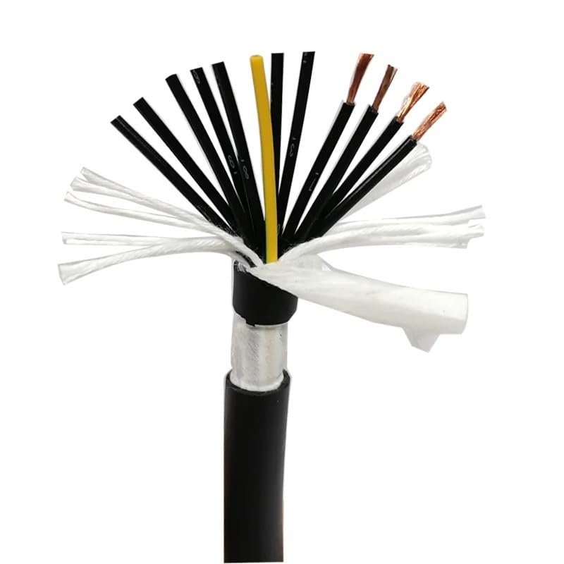 1m CNC Bending-Resistant towline Cable 18-26AWG 10-40-core Pure Copper high Flexibility Robot arm Wire(20 cores,17 AWG 1.0MM 1meter)