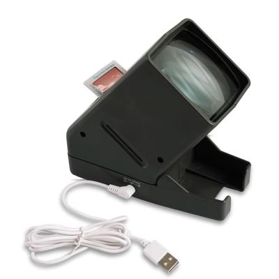 35mm Slide and Film Viewer, LED Lighted Viewing Slide Projector with 3X Magnification, 6000K Color Temperature, for Old Slides & Positive 35mm Film Negatives