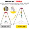 Adjustable Aluminum Tripod Rescue System for Sewer Rescue - 2600lbs Capacity, Safety Self-Locking Device, Fall Arrester & 15m Lifting Winch for Emergency Confined Spaces view 2