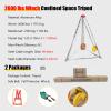 Adjustable Aluminum Tripod Rescue System for Sewer Rescue - 2600lbs Capacity, Safety Self-Locking Device, Fall Arrester & 15m Lifting Winch for Emergency Confined Spaces view 3
