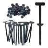 100PCS Nylon Universal Cable Tie Buckle for Car,Multifunctional Cable Tie Buckle UV Resistant Black Zipties for Daily Repair,Heavy Duty Self-Locking Zip Ties Holder with Pin & Button Design(20 pieces) view 1