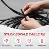 100PCS Nylon Universal Cable Tie Buckle for Car,Multifunctional Cable Tie Buckle UV Resistant Black Zipties for Daily Repair,Heavy Duty Self-Locking Zip Ties Holder with Pin & Button Design(20 pieces) view 3