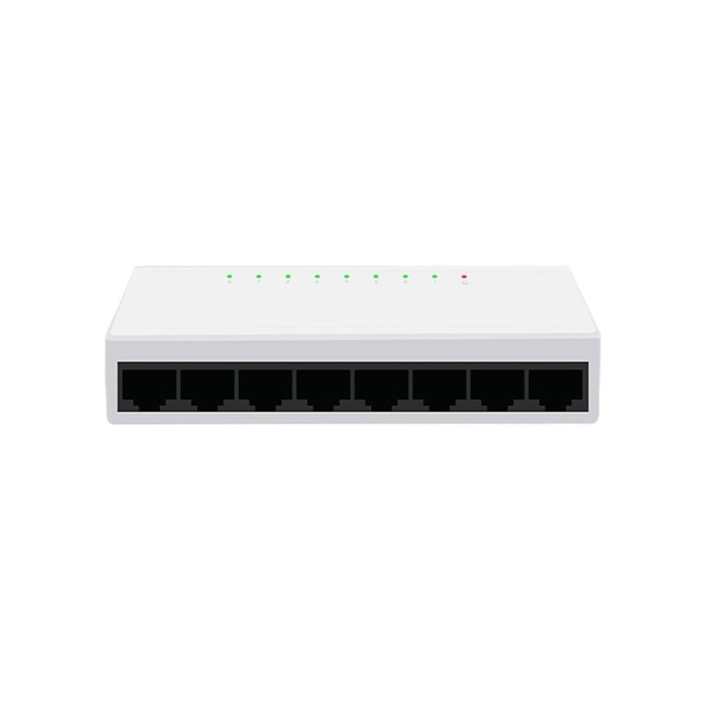 8-Port Ethernet Switch 10/100/Mbps Desktop Network Switch RJ45 Adapter Fast Ethernet Bandwidth 1.6G Auto MDI/MDIX