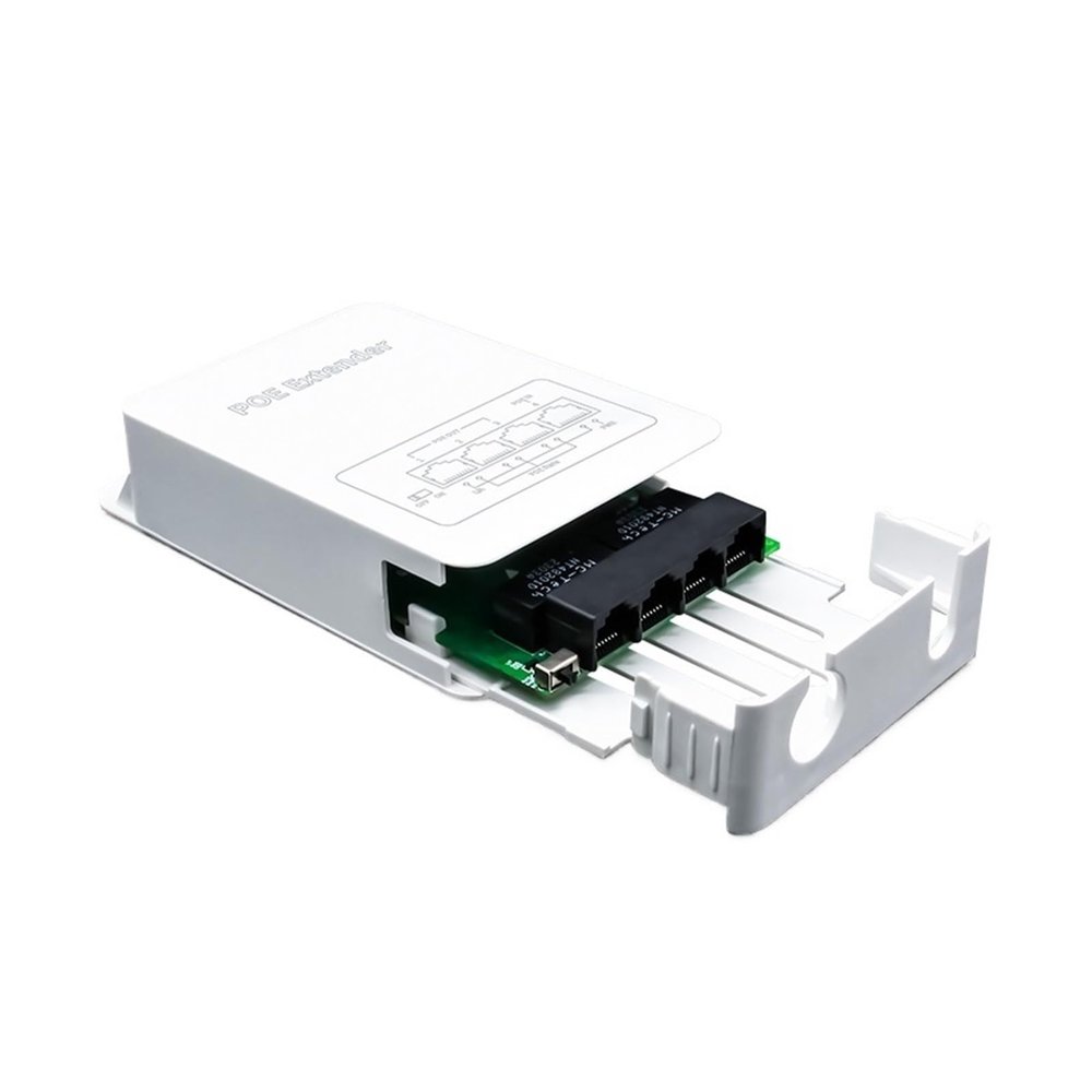4-Port POE Extender 100M Outdoor Rainproof Network POE Repeater IP30 VLAN 44-57V 30W