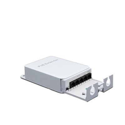 5-Port Waterproof POE Extender 4-Port Repeater 100/1000Mbps Outdoor Network IP55 VLAN 44-57V(POE014-FS)